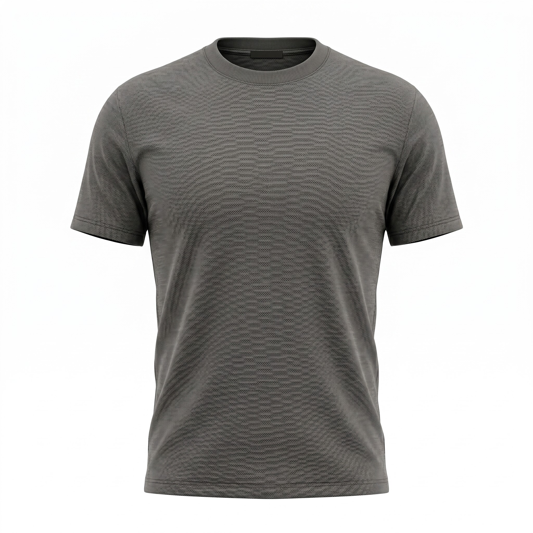 Charcoal Grey Metal Logo Knit T-Shirt