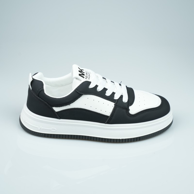 shoes white black mk