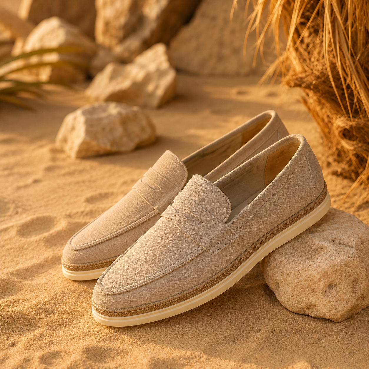 Beige JAMMAL Penny Loafer