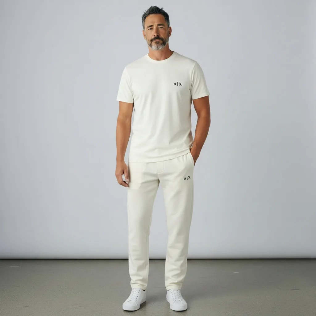 Armani exchange set white