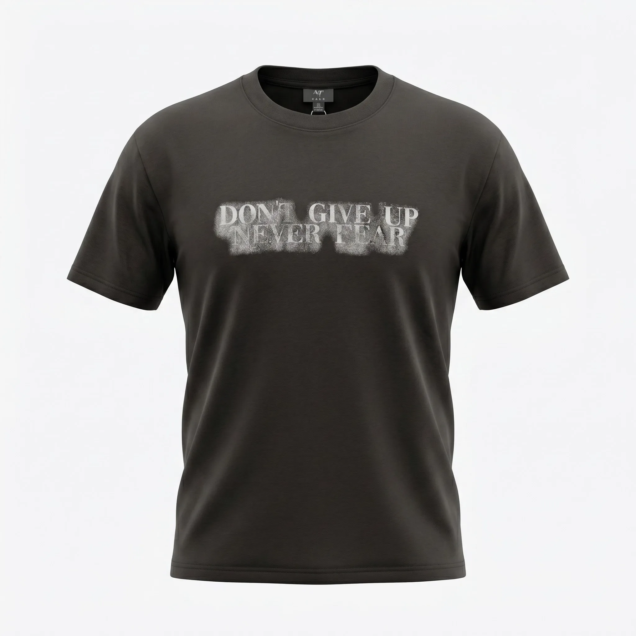 Black T-Shirt Don't Give Up Regular Fit