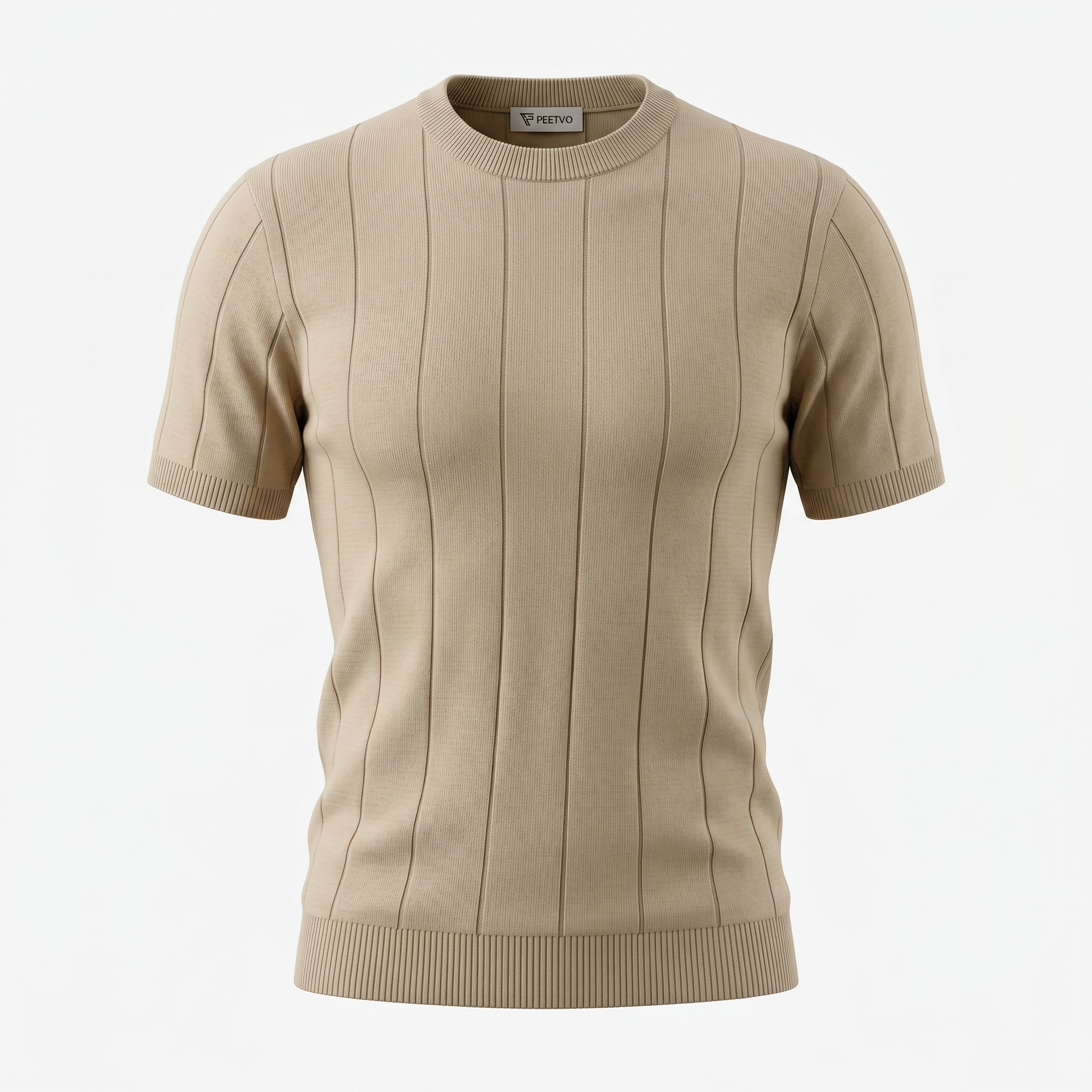 Beige Knit T-Shirt