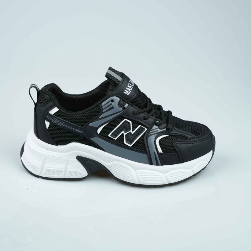 shoes black white nb 520 huge heel
