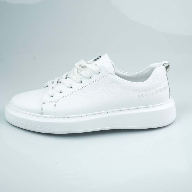 tripy full white  pure leather big size