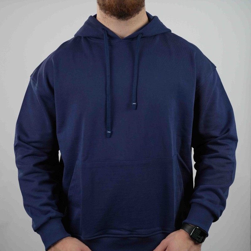 hoodie dark blue grey oversize pure cotton jacey