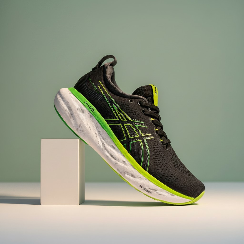 Black Green ASICS