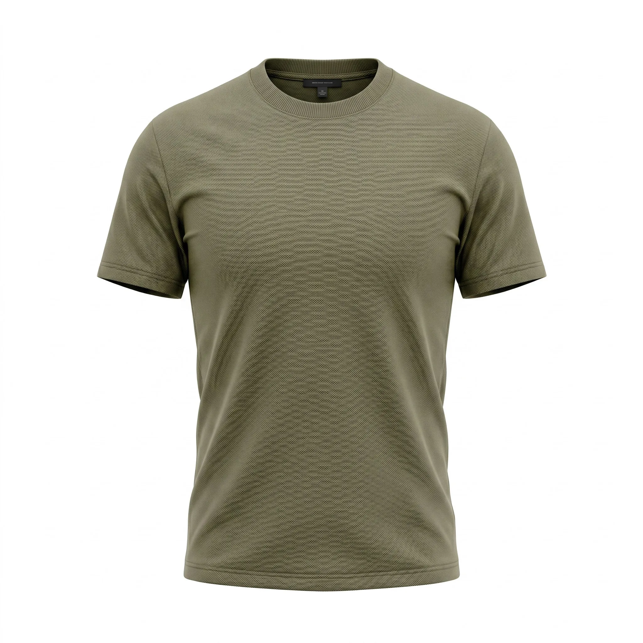 Olive Green Metal Logo Knit T-Shirt