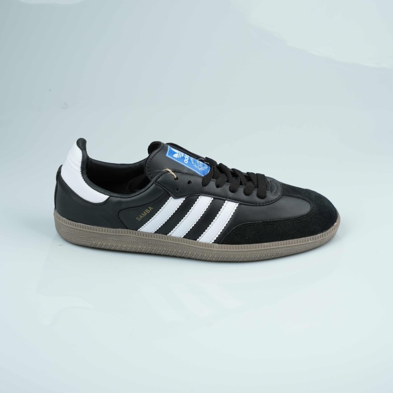 adidas samba black white leather