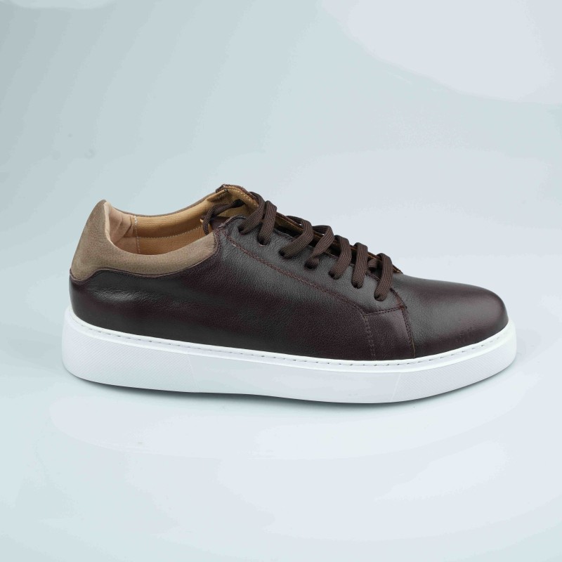 jammal dark brown white leather high sol