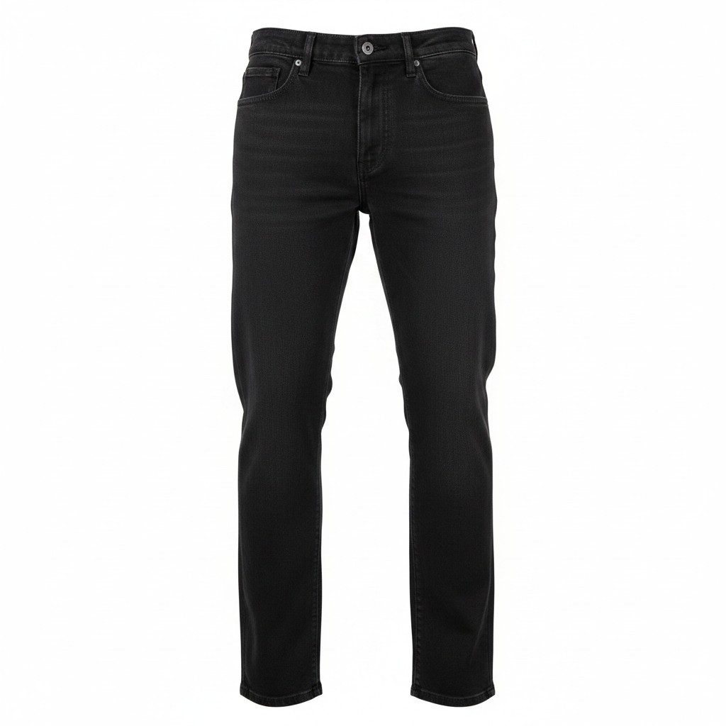YOUTHFEVER Black Straight Fit Jeans
