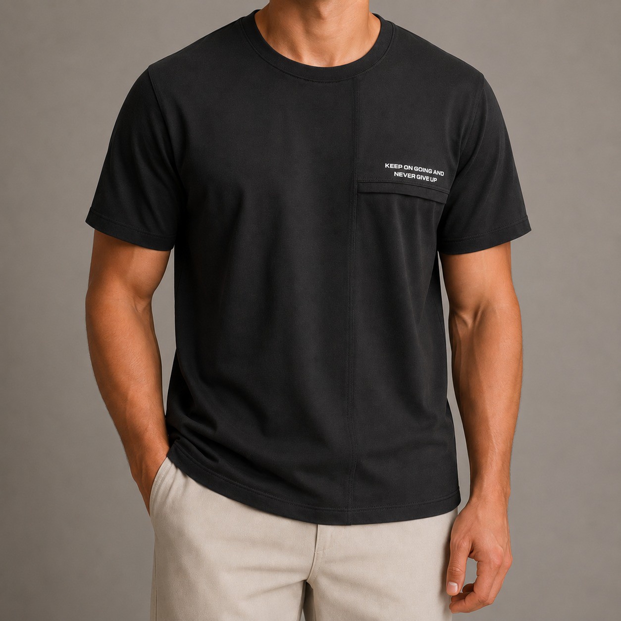 Black KEEP ON GOING Di Rossi T-Shirt