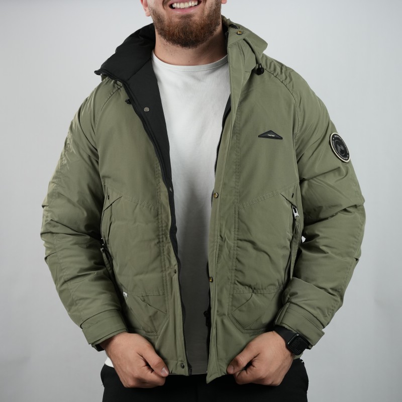 jacket green waterproof puff