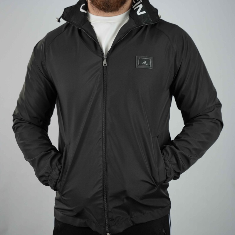 jacket black calvin parachute waterproof