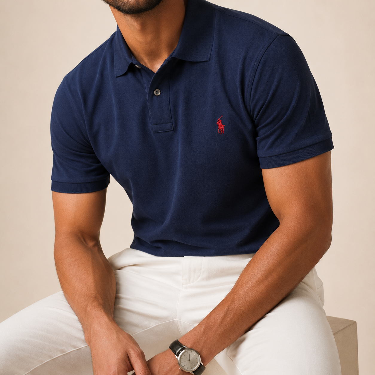 Navy Polo T-Shirt