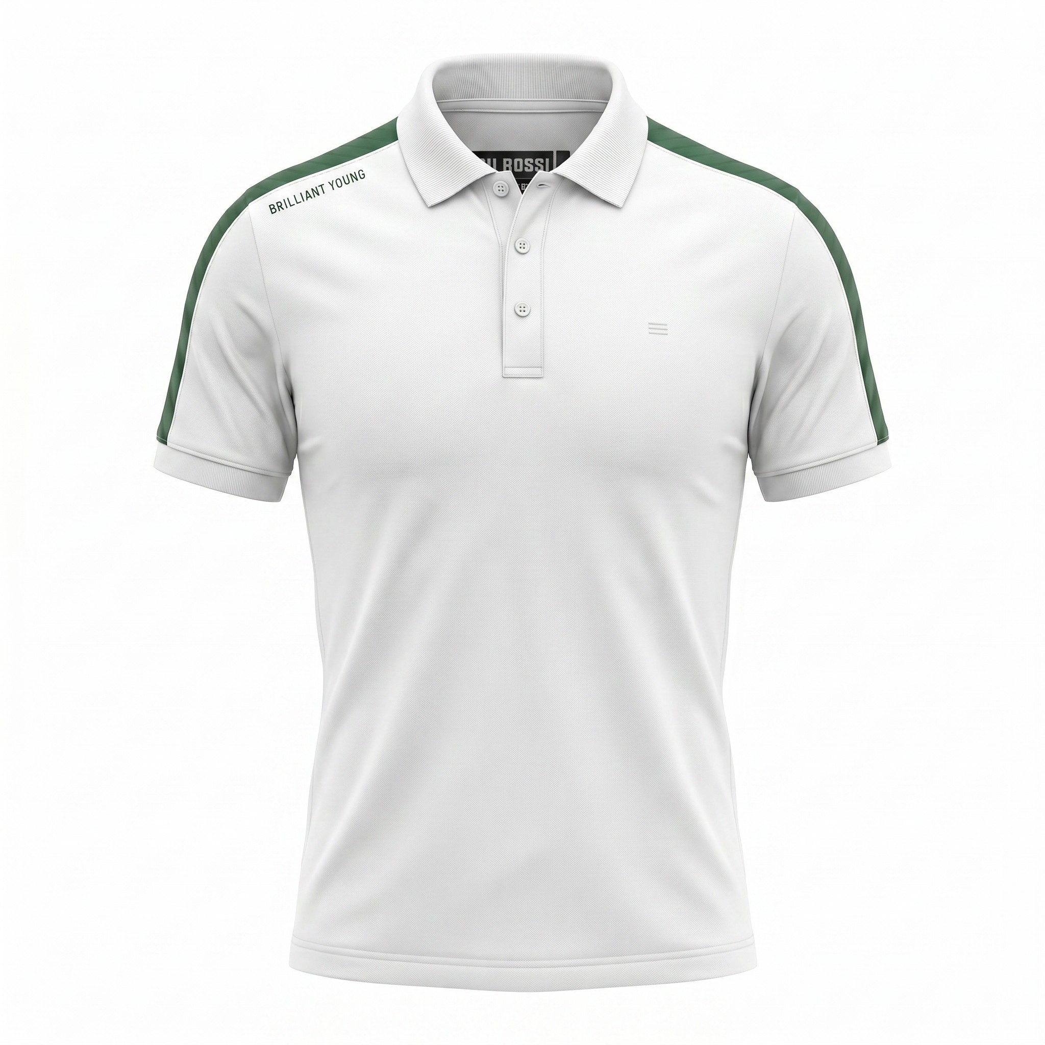 Green Shoulder White Polo Di Rossi