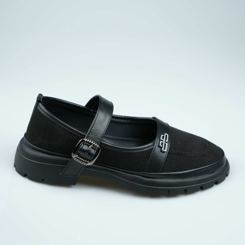 heels black nubuck with bakla