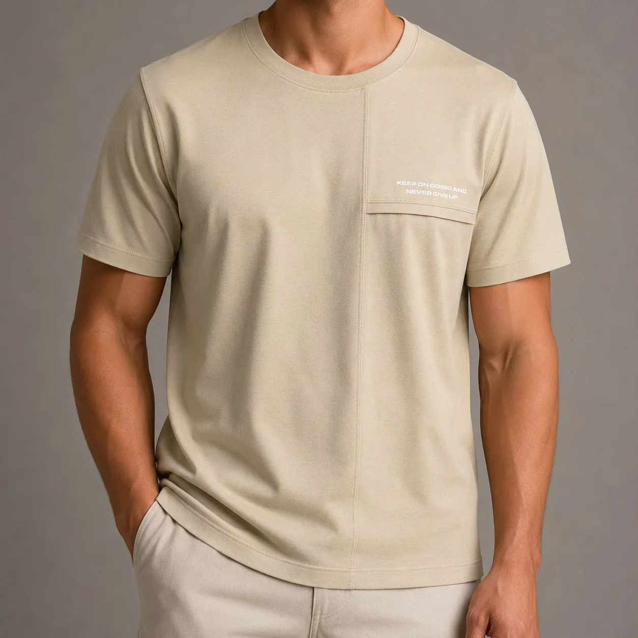 Beige Di Rossi KEEP ON GOING T-Shirt