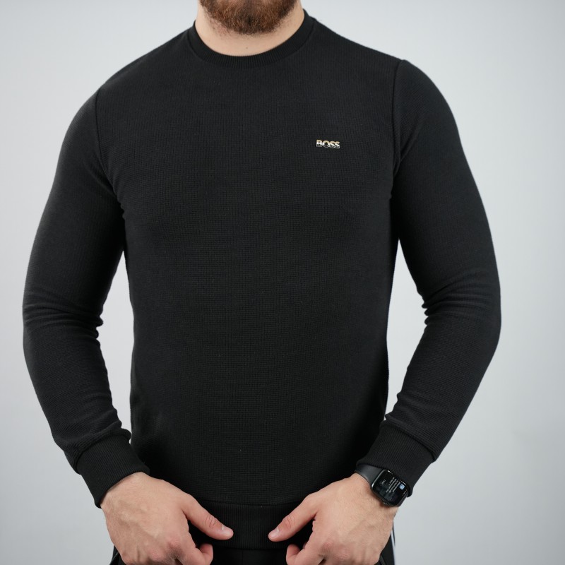 t-shirt   black  boss soft wool