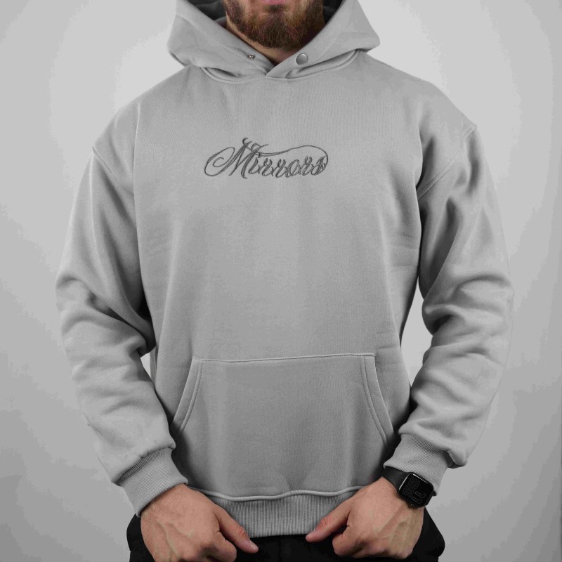 hoodie grey old bro mirors woolen inside