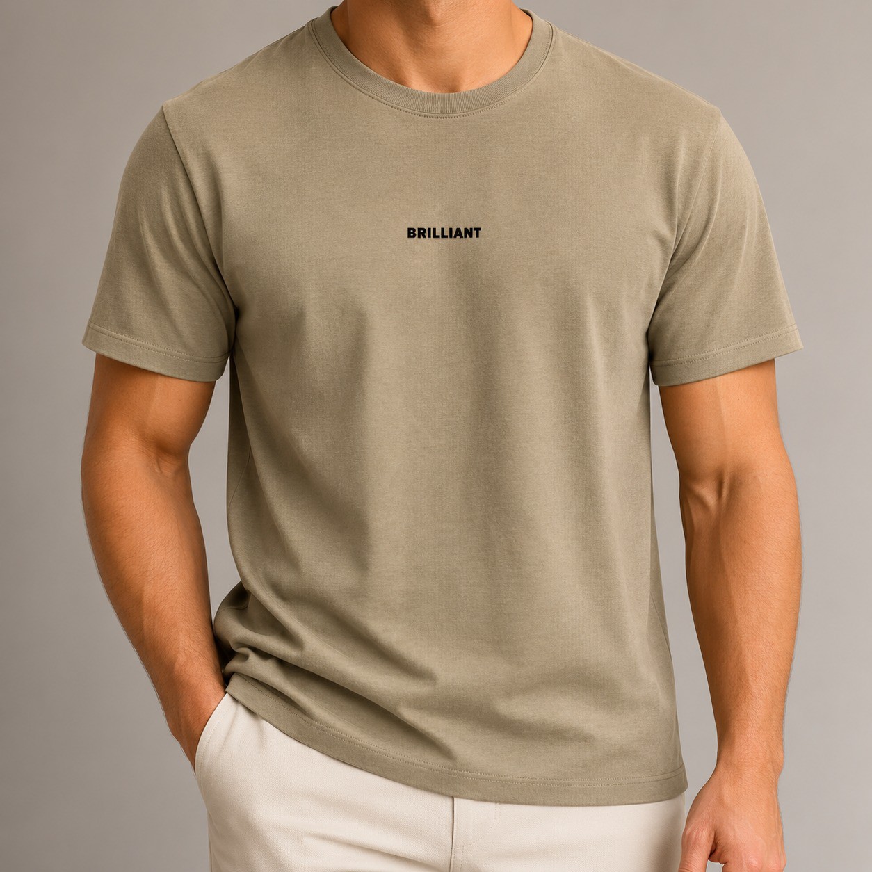 Khaki BRILLIANT Di Rossi T-Shirt