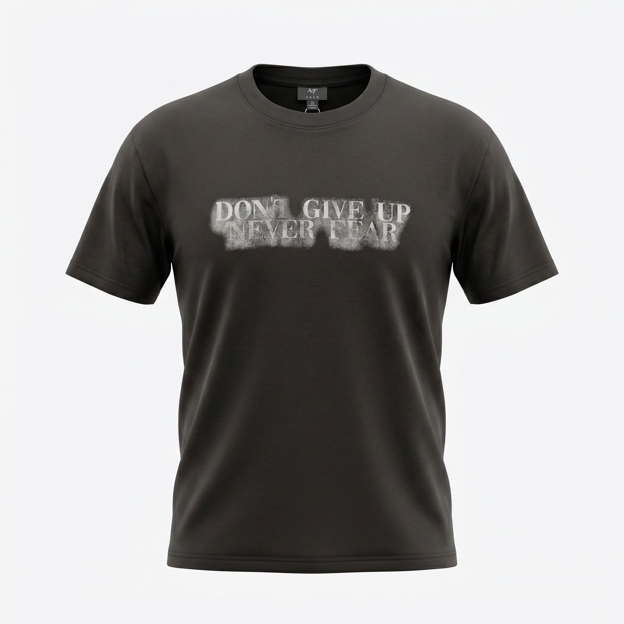 Black T-Shirt Don't Give Up Regular Fit