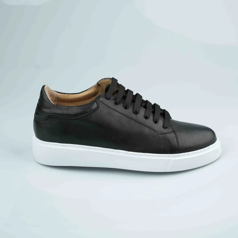 jammal black white leather high sol