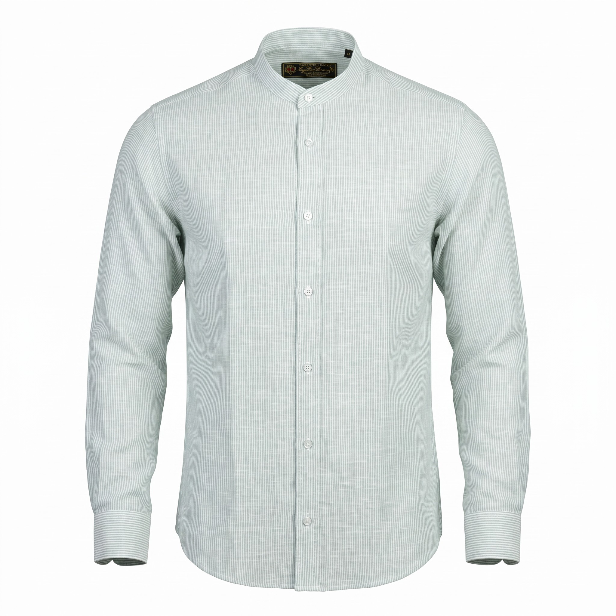 Light Mint Pinstripe Linen Shirt