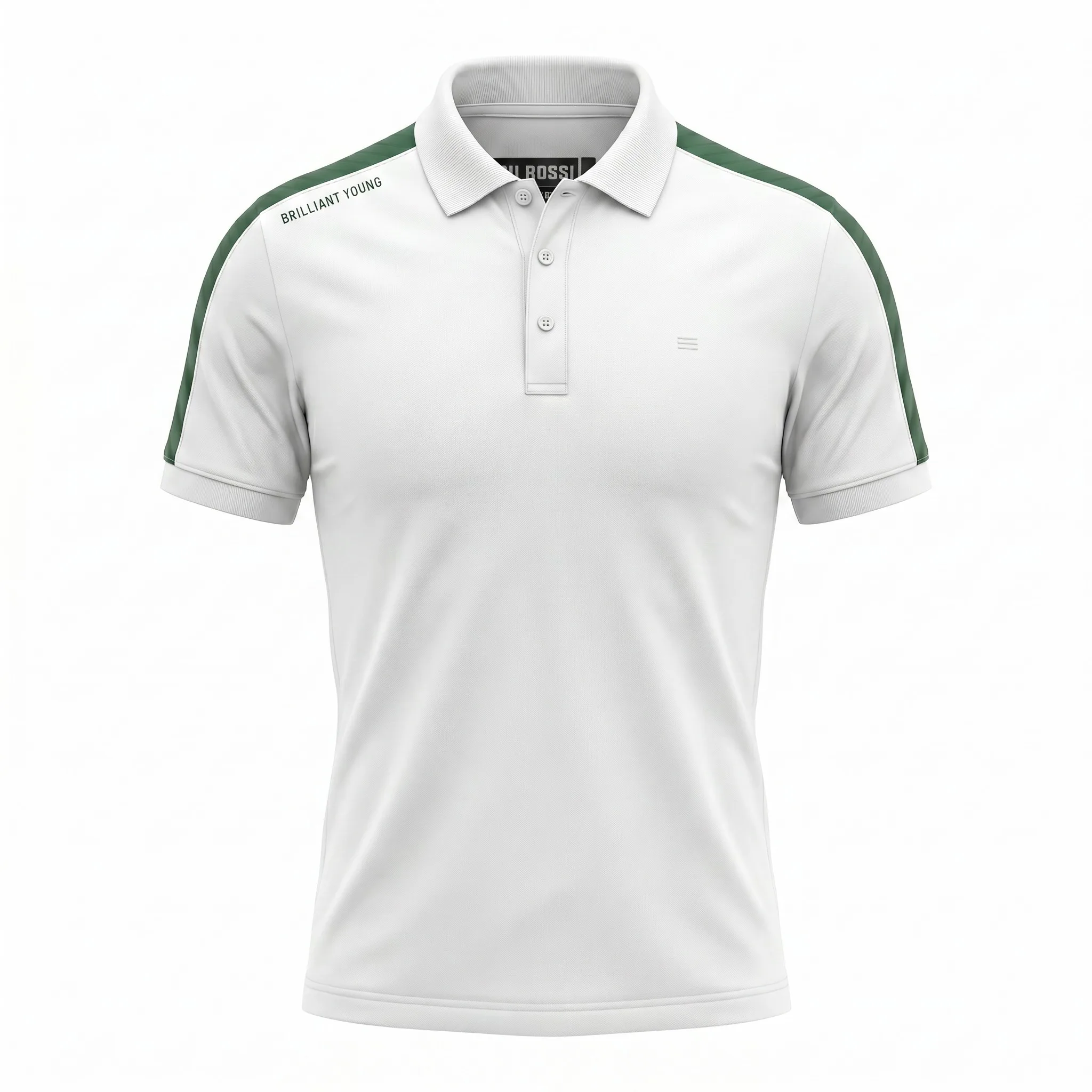Green Shoulder White Polo Di Rossi