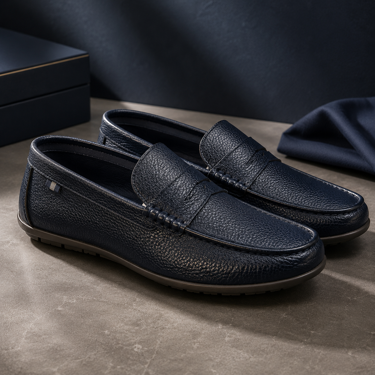 loafer navy monaco desai