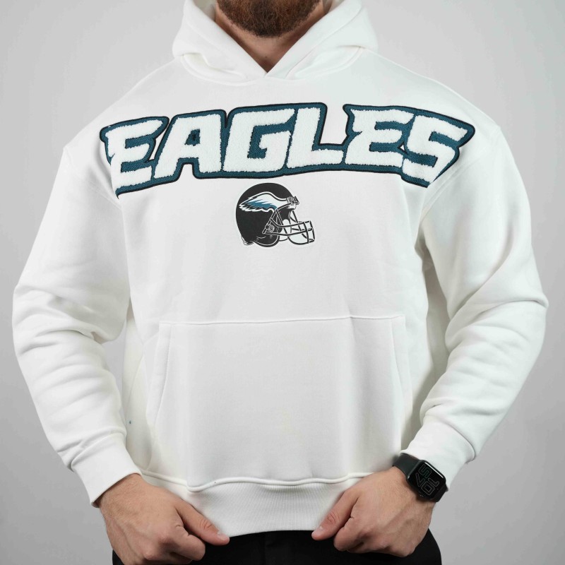 hoodie white eagles jacey woolen inside