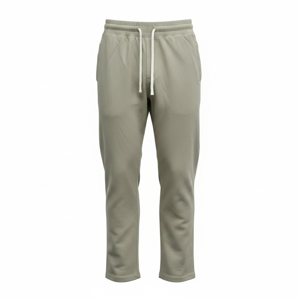 Beige Cotton Sweatpants