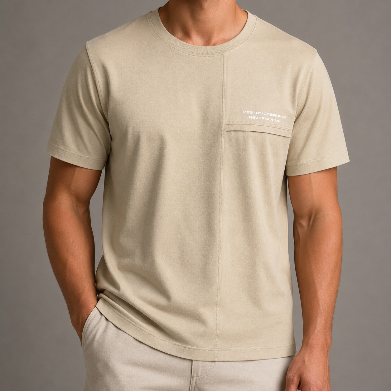 Beige Di Rossi KEEP ON GOING T-Shirt