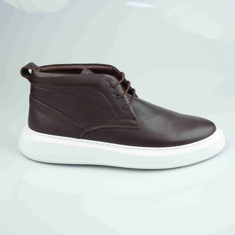 tripy high boots brown big size