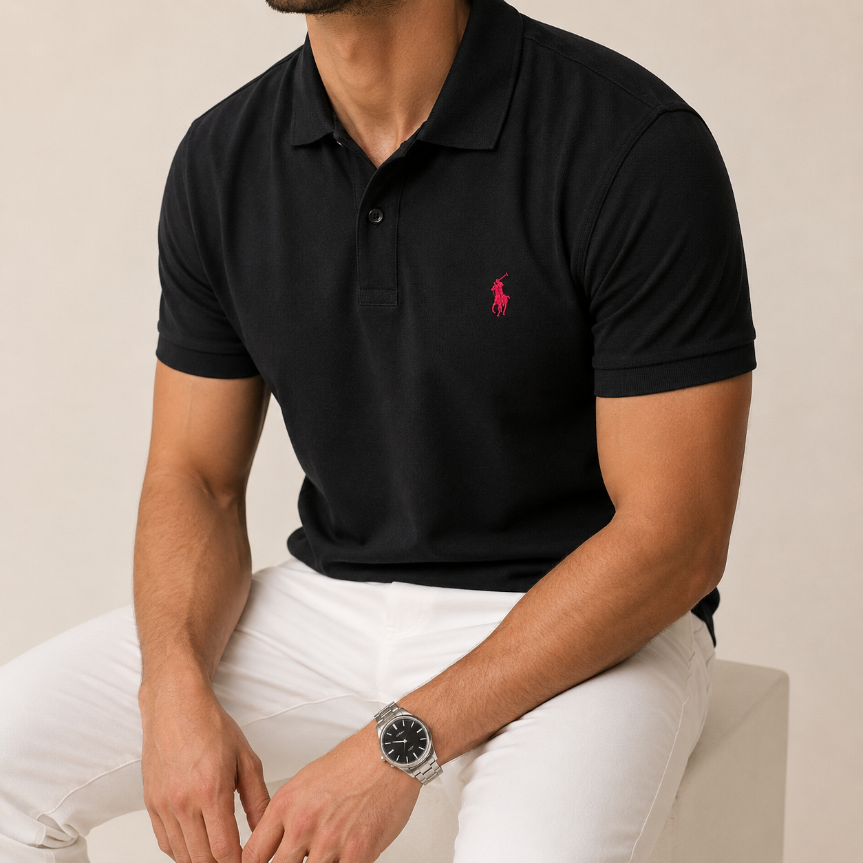 Black Polo T-Shirt