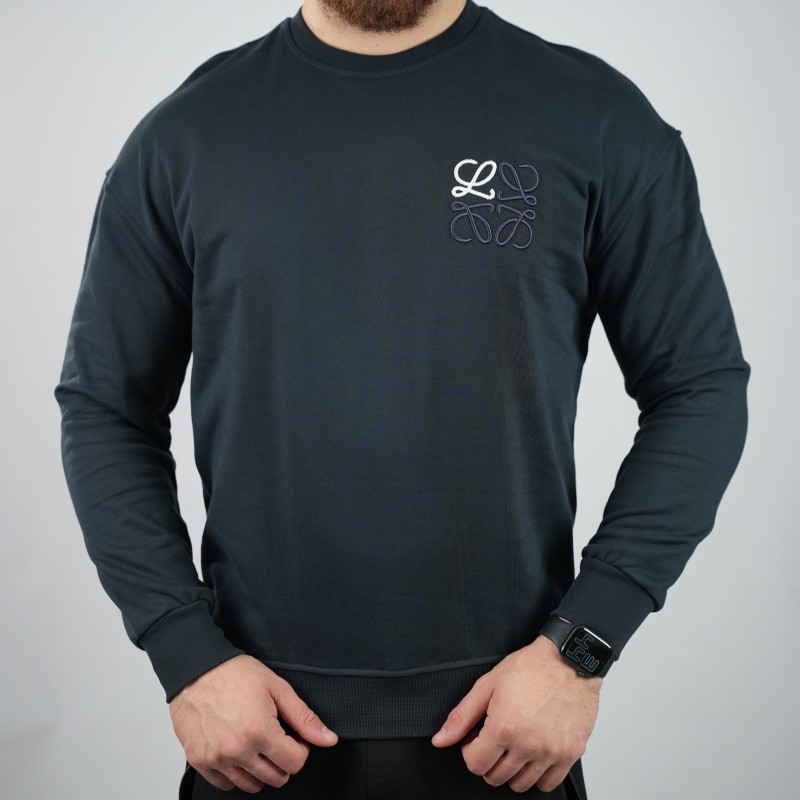 t-shirt loewe navy cotton oversize