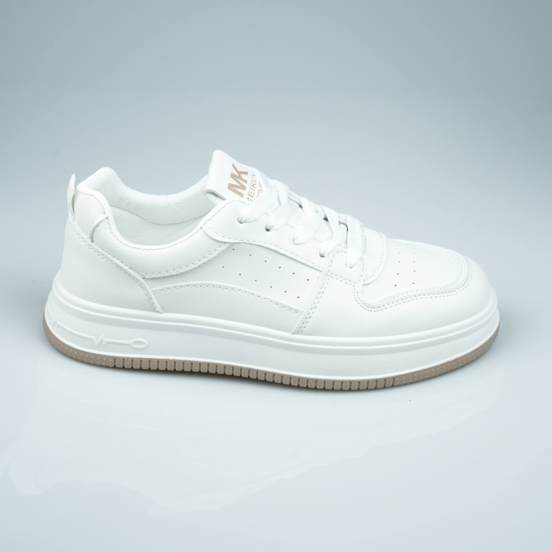 shoes white beige mk