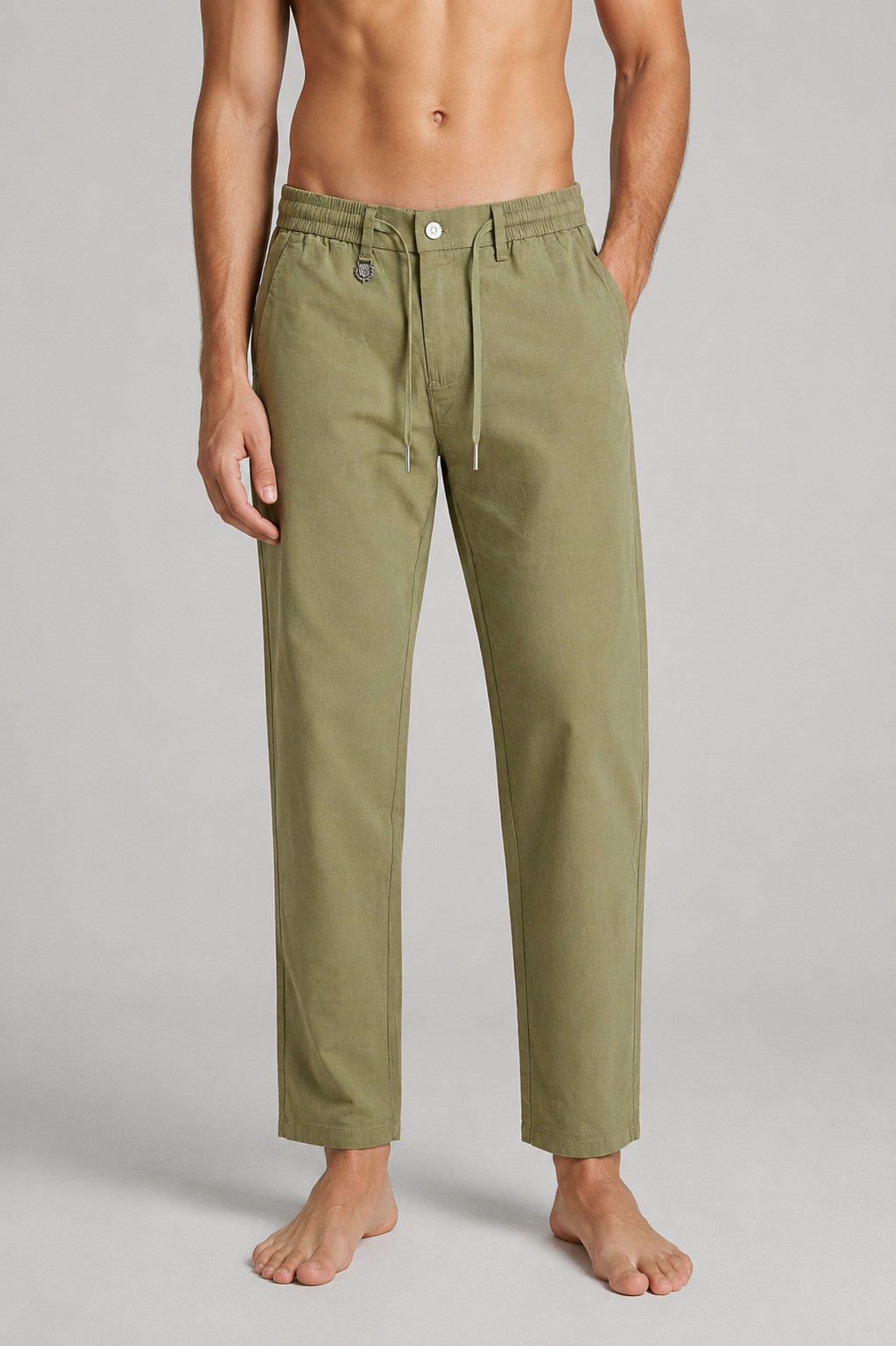 Loro Piana Linen Olive Pants