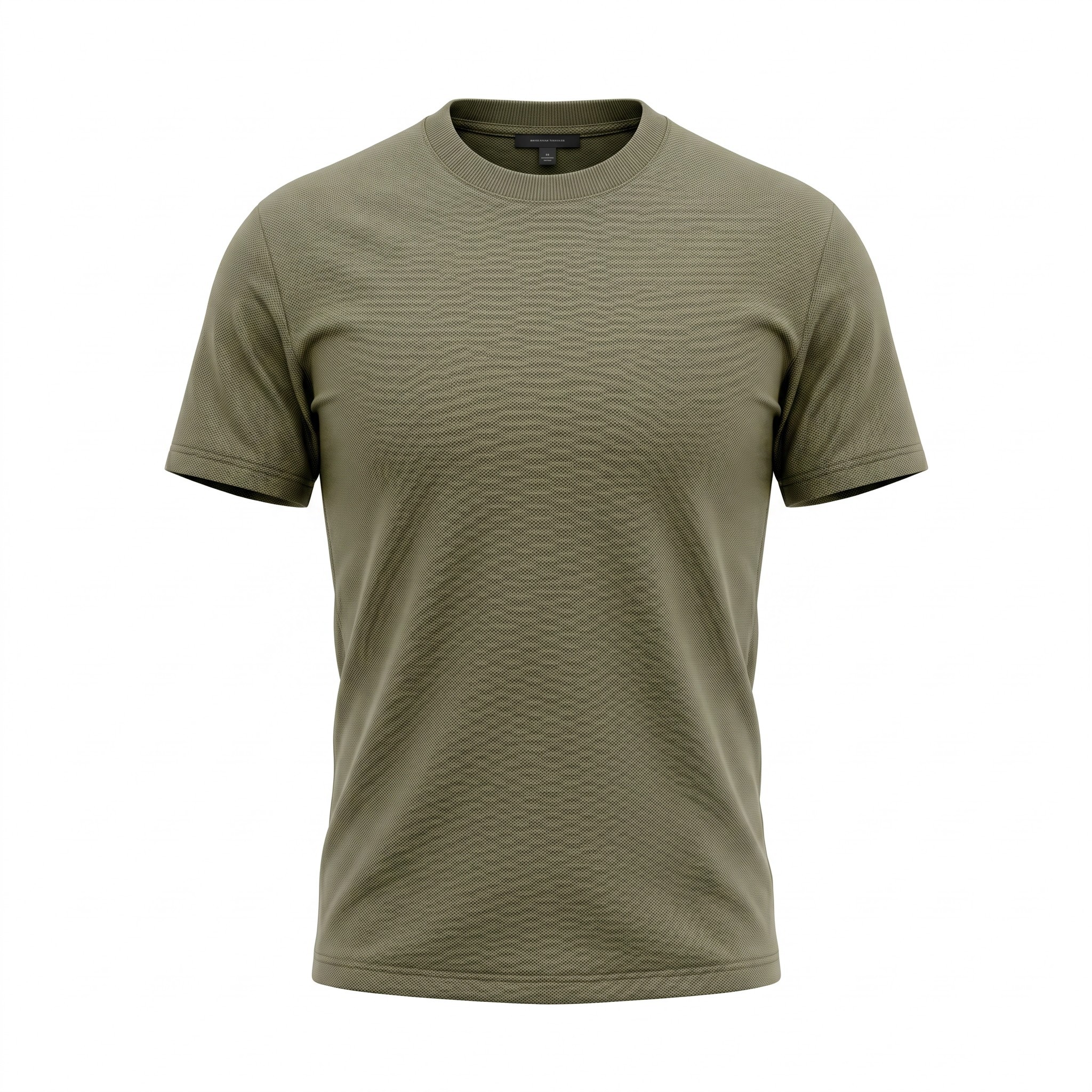 Olive Green Metal Logo Knit T-Shirt