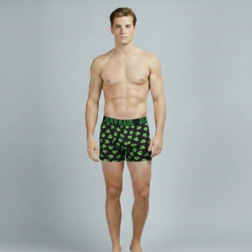 boxer black green aliens  juan raul