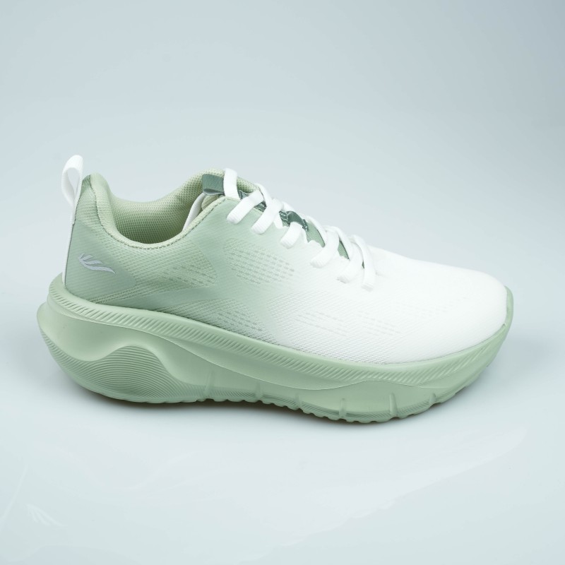 running shoes white green