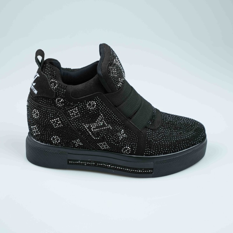 shoes black louis vuitton high sol.