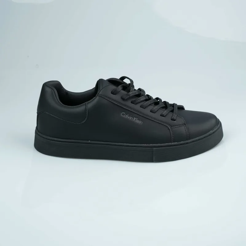 calvin klein full black leather