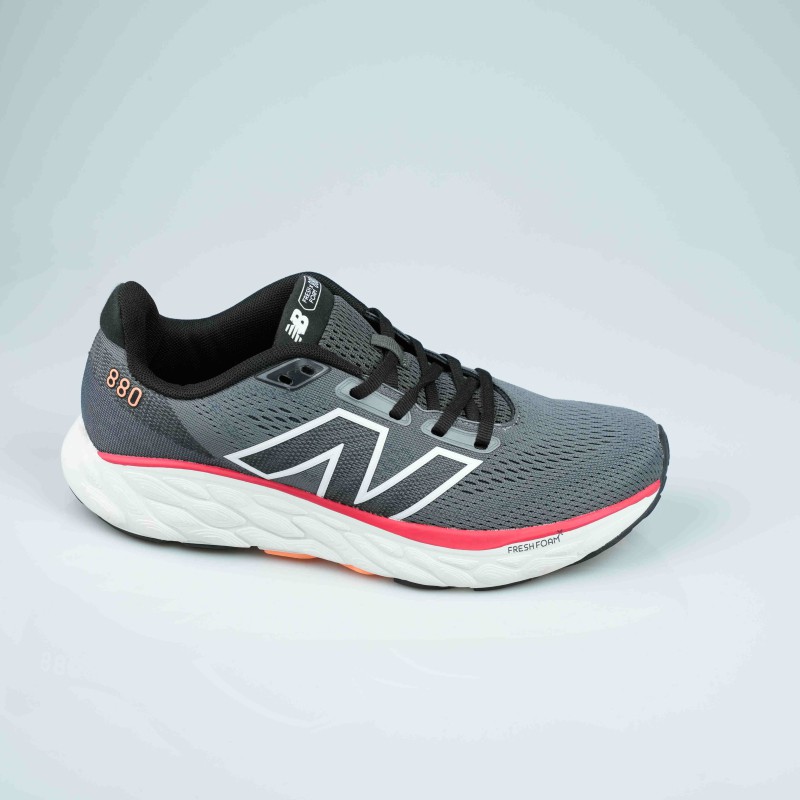 new balance grey red 880 running shoes
