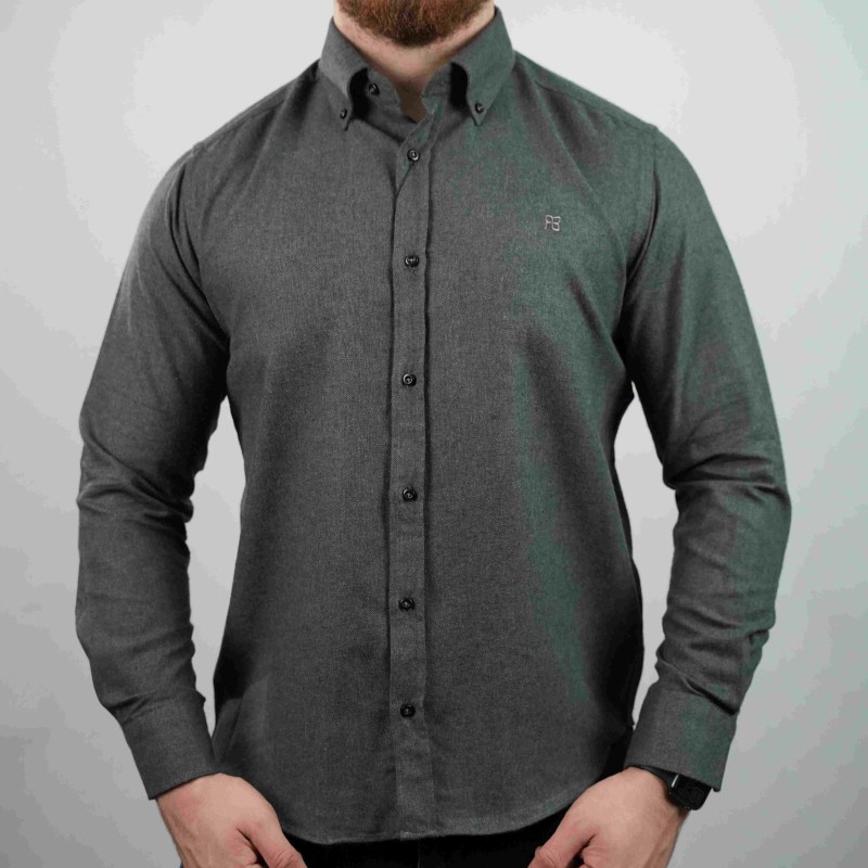 shirt grey cotton di rossi