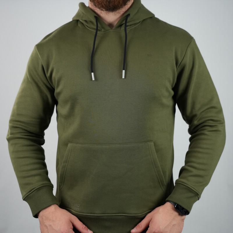 hoodie green di rossi woolen towel inside