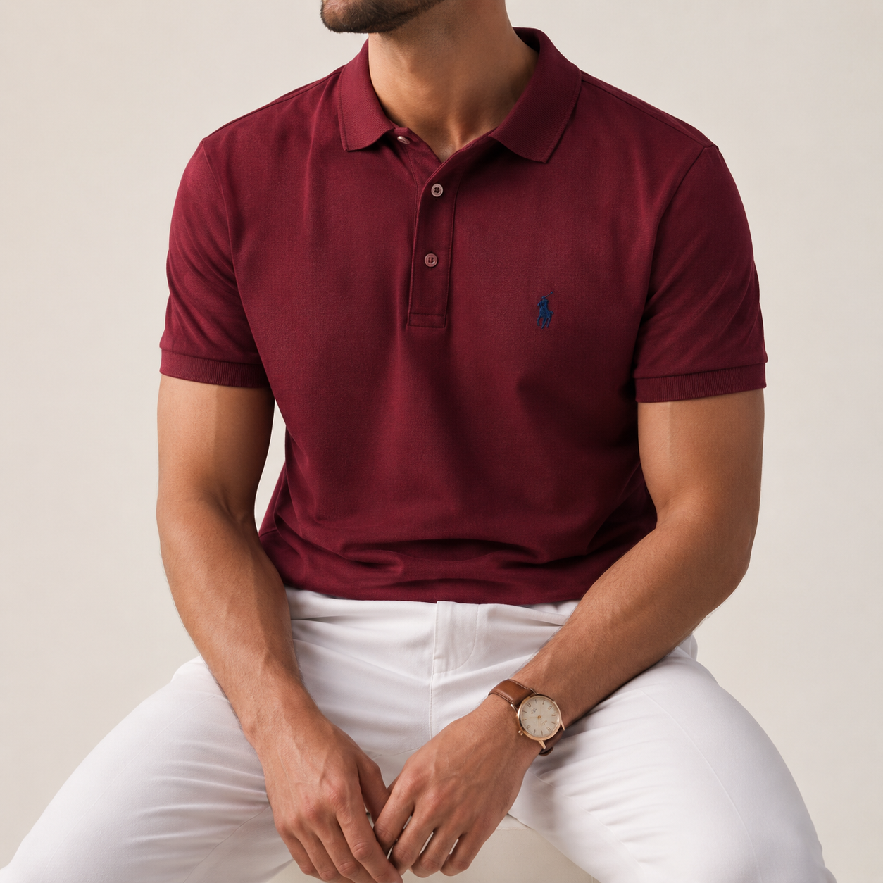 Burgundy Polo T-Shirt