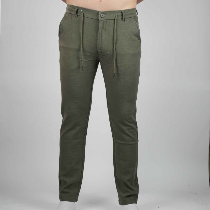 pant green cazero linen