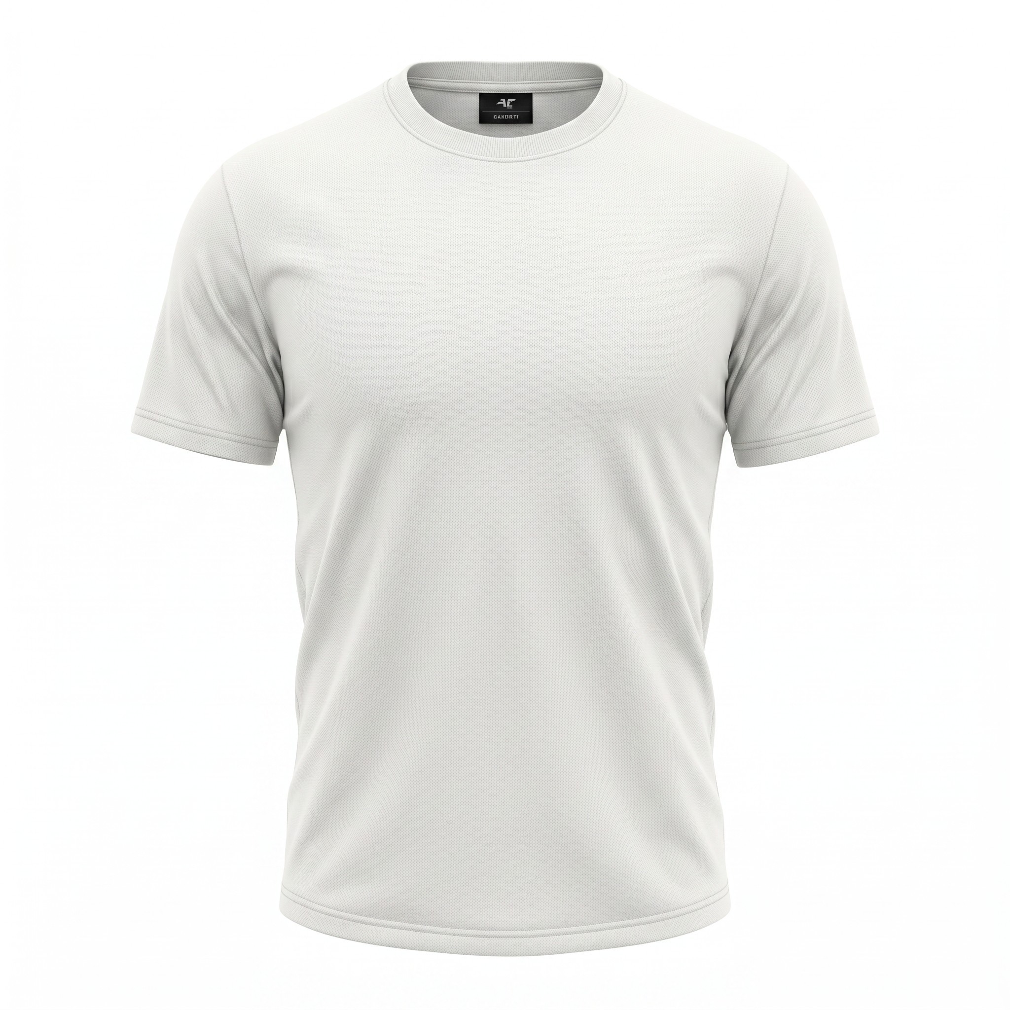White Metal Logo Knit T-Shirt