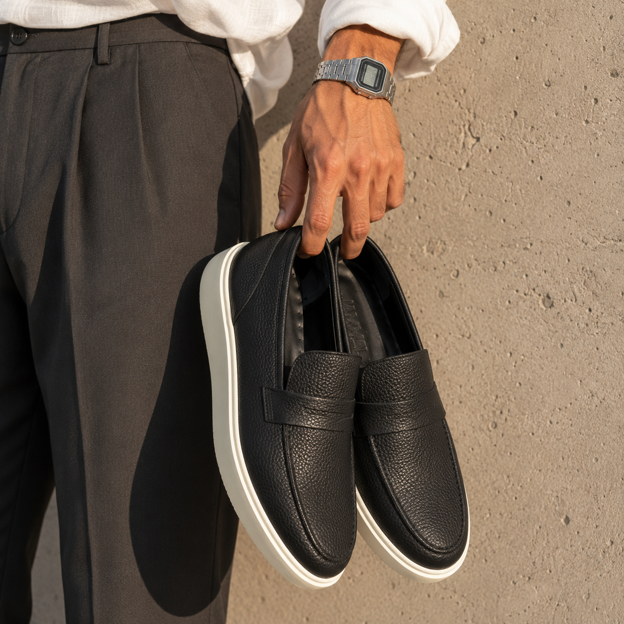 Black JAMMAL Penny Loafer