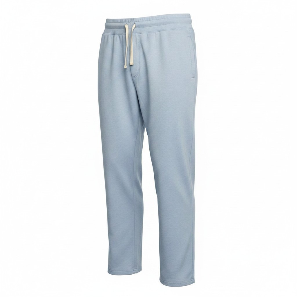 Ice Blue Cotton Sweatpants